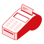 Icon showing the delivery or handover of Qayd POS devices to the merchant