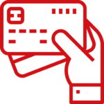 Icon representing the setup process and secure payment handling in the Qayd app