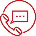 Icon showing customer support or sales communication for completing Qayd registration and payment